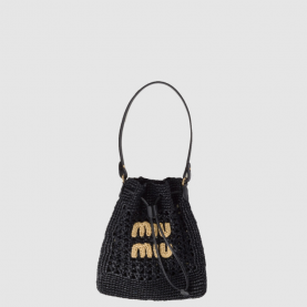 [MIUMIU-미우미우] 우븐 패브릭 버킷백