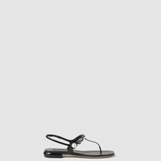 [MIUMIU-미우미우] 페이턴트 가죽 통 샌들 5Y142E