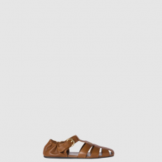 [MIUMIU-미우미우] 러플 나파 가죽 버킷 샌들 5E395E