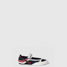 [MIUMIU-미우미우] 체육관 기술 패브릭과 스웨이드 발레리나 5F427E