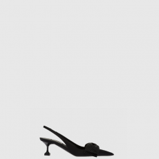 [MIUMIU-미우미우] 새틴 슬링백 펌프스 F0002