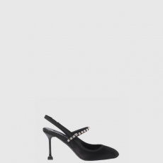 [MIUMIU-미우미우] 새틴 슬링백 펌프스 F0002