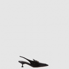 [MIUMIU-미우미우] 힐이 있는 가죽 페니 로퍼 5D901D