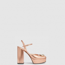 [GUCCI-구찌] 더블 G 크리스탈 웨지 펌프스 817258