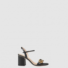 [GUCCI-구찌] 레더 미드힐 샌들 453379