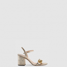 [GUCCI-구찌] 레더 미드힐 샌들 453379