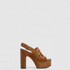 [GUCCI-구찌] 호스빗 장식이 있는 플랫폼 샌들 834420