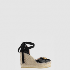 [GUCCI-구찌] 가죽 플랫폼 에스파드릴 573023