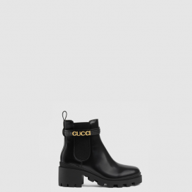 [GUCCI-구찌] 로고 미드힐 부츠 734909