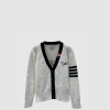 [THOM BROWNE-톰브라운] 로고 가디건