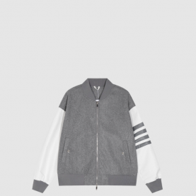 [THOM BROWNE-톰브라운]로고 집업 자켓