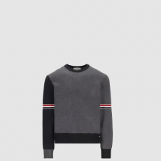 [THOM BROWNE-톰브라운]  밀라노 스티치 바이컬러 크루넥 풀오버