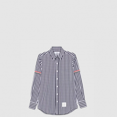 [THOM BROWNE-톰브라운]깅엄 체크 포플린 암밴드 셔츠