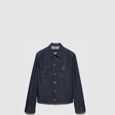 [PRADA-프라다] 셰브론 데님 블루종 재킷