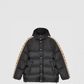 [GUCCI-구찌] GG 자카드 나일론 패딩 코트