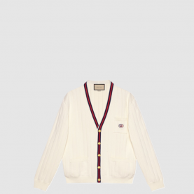 [GUCCI-구찌] 니트 코튼 V 넥 가디건