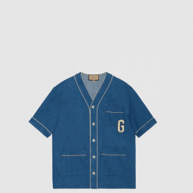 [GUCCI-구찌] G 패치 데님 셔츠