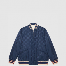 [GUCCI-구찌] 나일론 캔버스 리버서블 지퍼 재킷