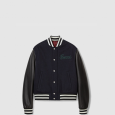 [GUCCI-구찌] 울 레더 바시티 자켓