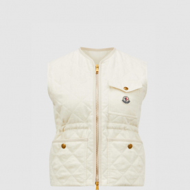 [MONCLER-몽클레어] Vigny 다이아몬드 퀼팅 패딩 리넨 베스트