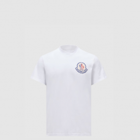 [MONCLER-몽클레어] 픽셀 로고 코튼 티셔츠