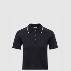 [MONCLER-몽클레어] 니트 코튼 폴로 셔츠