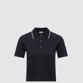 [MONCLER-몽클레어] 니트 코튼 폴로 셔츠