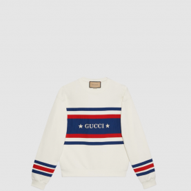 [GUCCI-구찌] 자수 코튼 저지 맨투맨