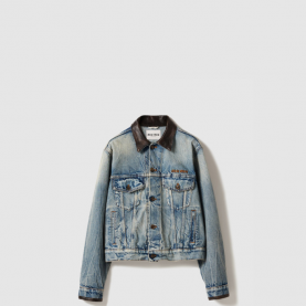 [MIUMIU-미우미우] 데님 블루종 재킷 GWB273