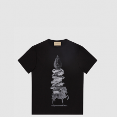 [GUCCI-구찌]  면 프린트 티셔츠