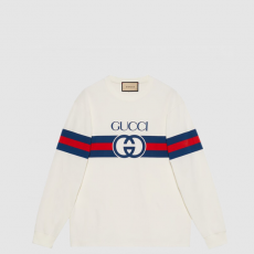 [GUCCI-구찌] 자수 코튼 저지 맨투맨