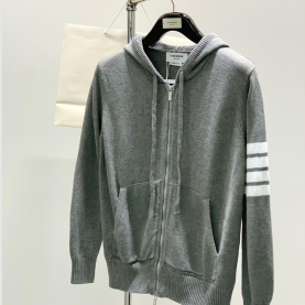 [THOM BROWNE-톰브라운]사선 세일보트 인타르시아 후드 집업