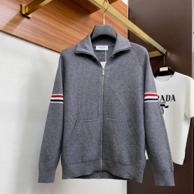 [THOM BROWNE-톰브라운]RWB 암 밴드 울 집업 재킷