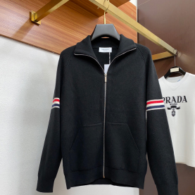 [THOM BROWNE-톰브라운]RWB 암 밴드 울 집업 재킷