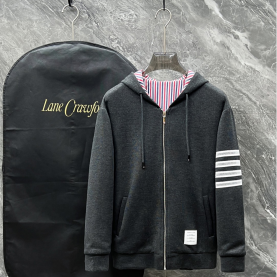 [THOM BROWNE-톰브라운] 4바 후드 집업(남여공용)