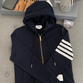 [THOM BROWNE-톰브라운] 4바 후드 집업(남여공용)