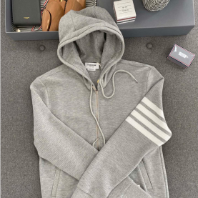 [THOM BROWNE-톰브라운] 4바 후드 집업(남여공용)