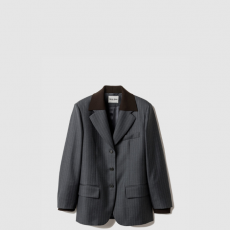 [MIUMIU-미우미우] 싱글 브레스티드 핀스트라이프 재킷 MH2005