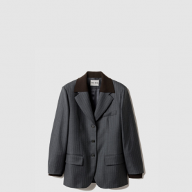 [MIUMIU-미우미우] 싱글 브레스티드 핀스트라이프 재킷 MH2005