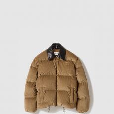 [MIUMIU-미우미우] 코듀로이 및 나파 가죽 다운 재킷 ML1321