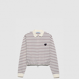 [MIUMIU-미우미우] 스트라이프 피케 폴로 셔츠 39608