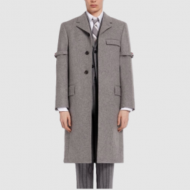 [THOM BROWNE-톰브라운]리무버블 그로그랭 암밴트 체스터필드 코트