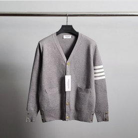 [THOM BROWNE-톰브라운]사선완장 골드바클 가디건