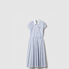 [MIUMIU-미우미우] 플리츠 스트라이프 포플린 미디 드레스 MF5989