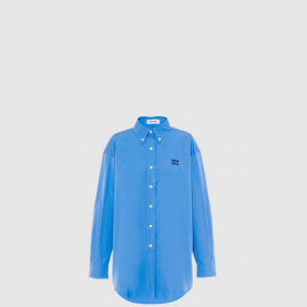 [MIUMIU-미우미우] Oversize 포플린 텍스처 셔츠 MK1626