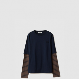 [MIUMIU-미우미우] 긴 소매 저지 티셔츠 MJL128