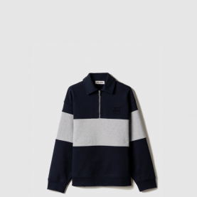 [MIUMIU-미우미우] 하프 집업 코튼 스웨트셔츠 MJL090