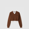 [MIUMIU-미우미우] 크롭 캐시미어 V넥 스웨터 MMLB76
