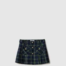 [MIUMIU-미우미우] 플리츠 타탄 미니스커트 MG2358