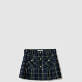 [MIUMIU-미우미우] 플리츠 타탄 미니스커트 MG2358